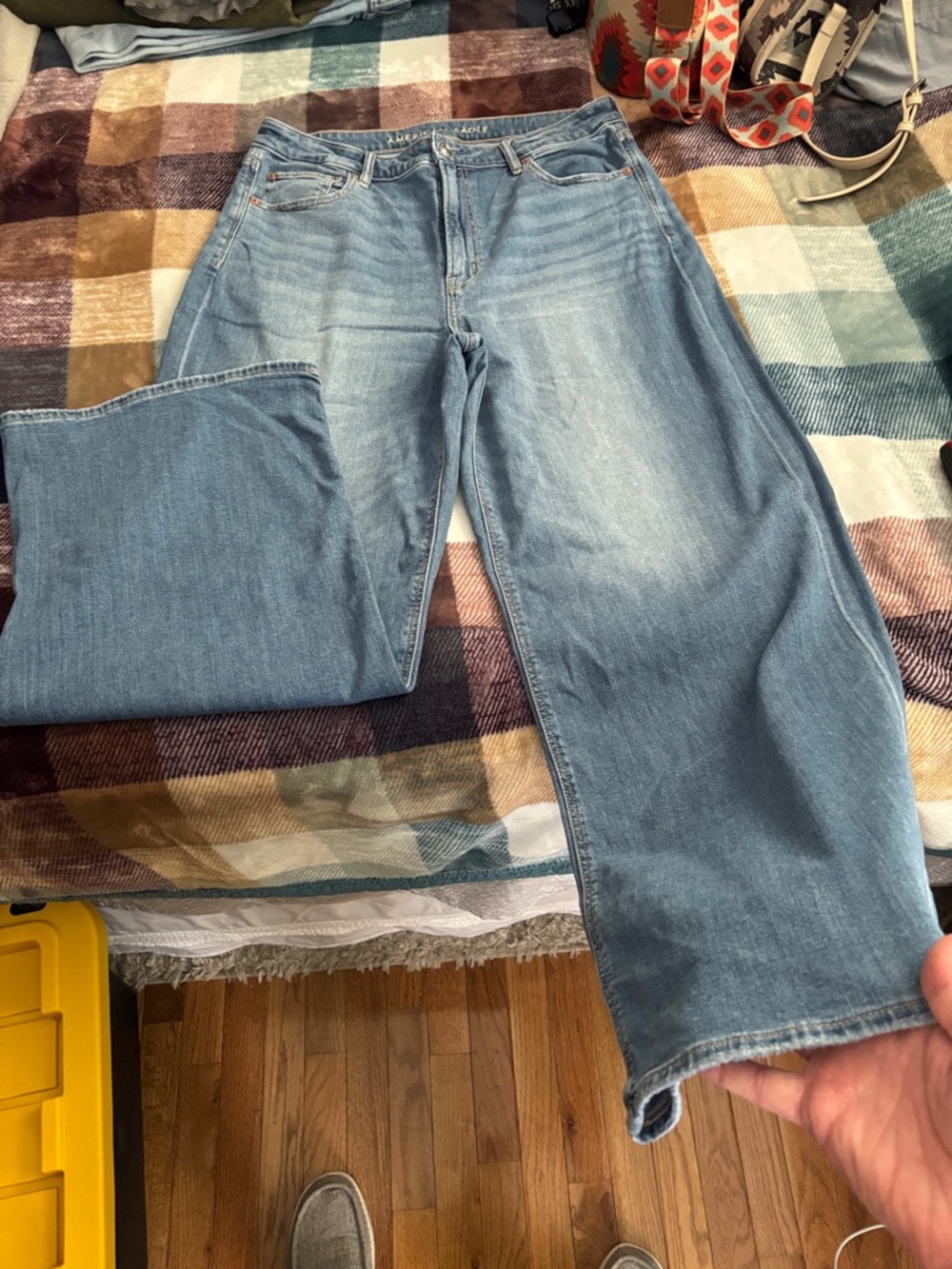American Eagle Outfitters Light Blue Wide Leg Jeans